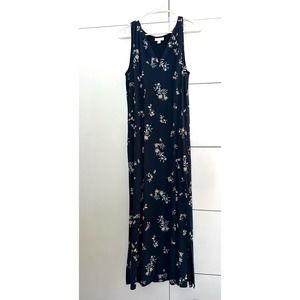 J Jill Floral Print Maxi Sleeveless Dress Petite
